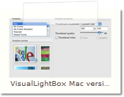 JavaScript Image Gallery Mac version - Thumnails Tab
