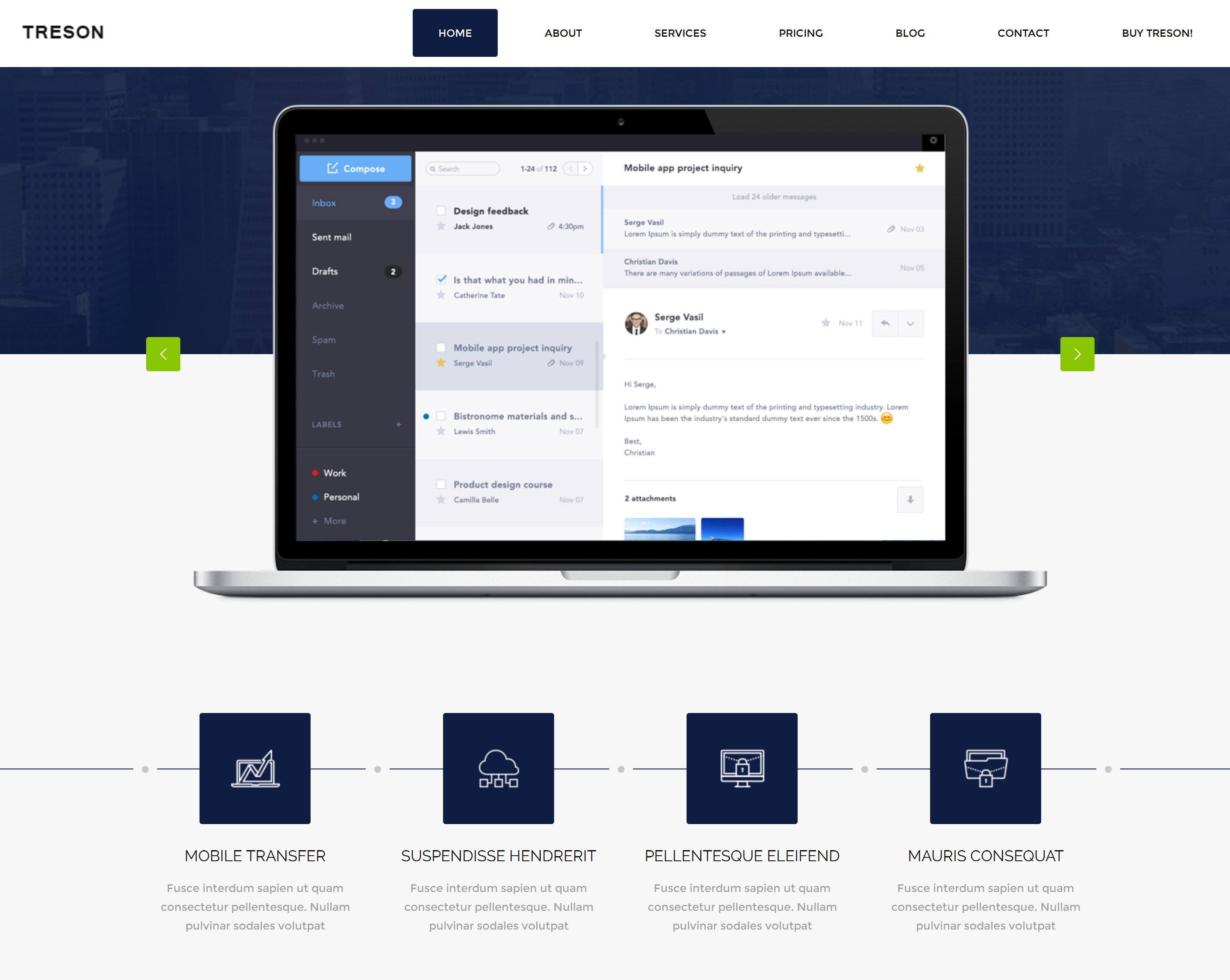 Mobile Bootstrap One Page Theme