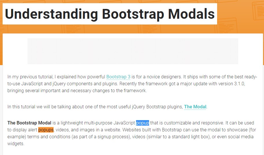  One more  valuable article  regarding Bootstrap Modal Popup